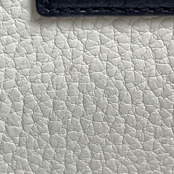 Kate Spade Lydia Southport Colorblock Pebbled Leather Satchel Tote Cream Black - Picture 15 of 16